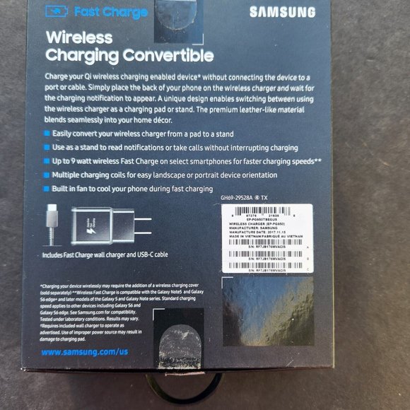 Samsung Qi OEM Fast Charge Wireless Phone Charging Convertible Stand EP-PG950 - Picture 12 of 13